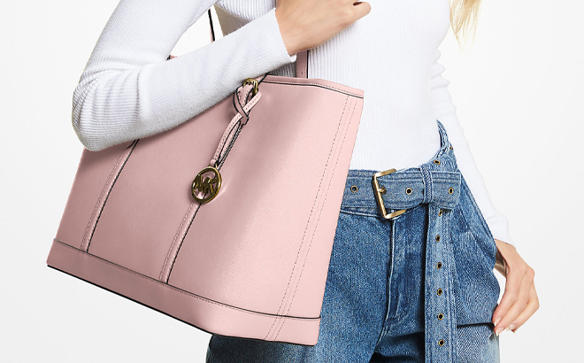 Michael Kors Jet Set Travel Large Saffiano Leather Tote Bag