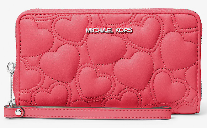 Michael Kors Outlet Jet Set Large Heart Embroidered Smartphone Wristlet Michael Kors Outlet Jet Set Large Heart Embroidered Smartphone Wristlet