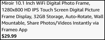 Miroir 10 1 Inch WiFi Digital Photo Frame Checkout