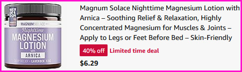 Nighttime Magnesium Lotion Checkout Screen