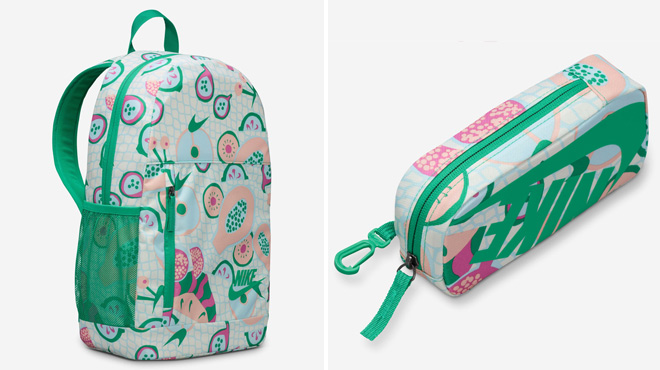 Nike Fruit Print Elemental Kids Backpack with Pencil Case