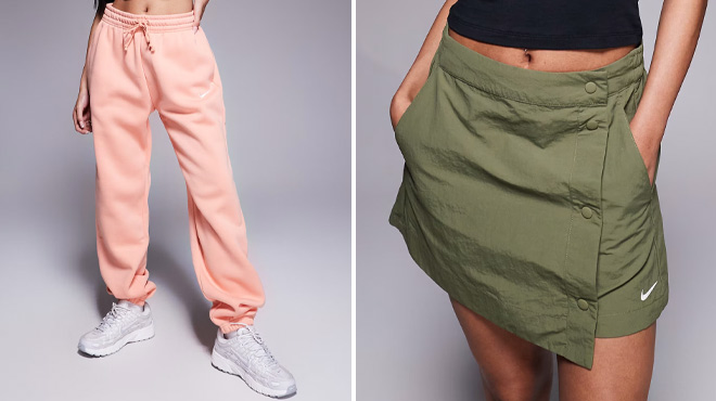 Nike Phoenix Oversized High Waisted Fleece Joggers and Essentials Woven Skort Nike Phoenix Oversized High Waisted Fleece Joggers and Essentials Woven Skort