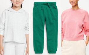 Old Navy Girls CozePlush Pullover Hoodie Old Navy Toddler Favorite Fleece Baggy Jogger Sweatpants and Old Navy SoComfy Oversized Raglan Sweatshirt