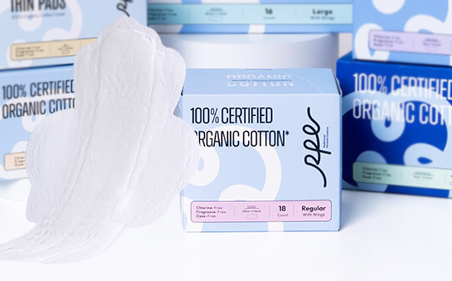 Organic Cotton Cover Pads on the Table