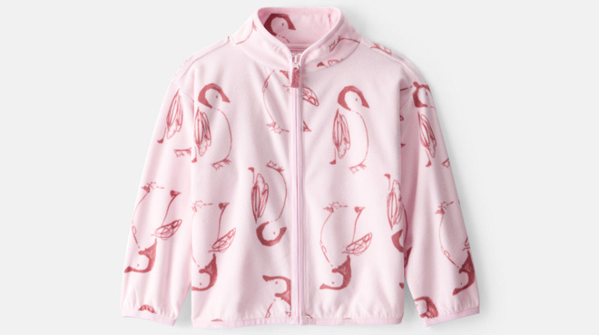 OshKosh Bgosh Toddler Girl Penguin Microfleece Zip Up Jacket OshKosh Bgosh Toddler Girl Penguin Microfleece Zip Up Jacket