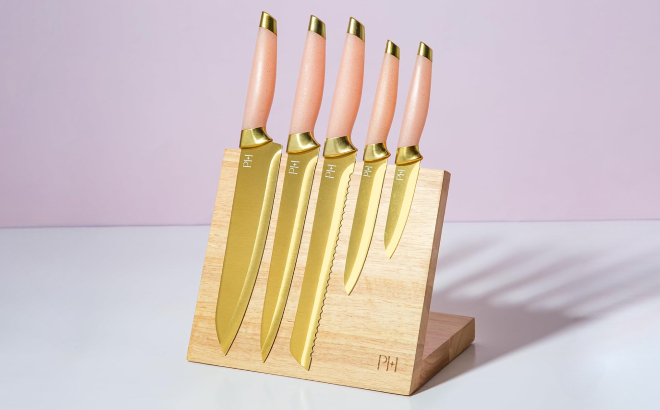 Paris Hilton 6 Piece Knife Block Set