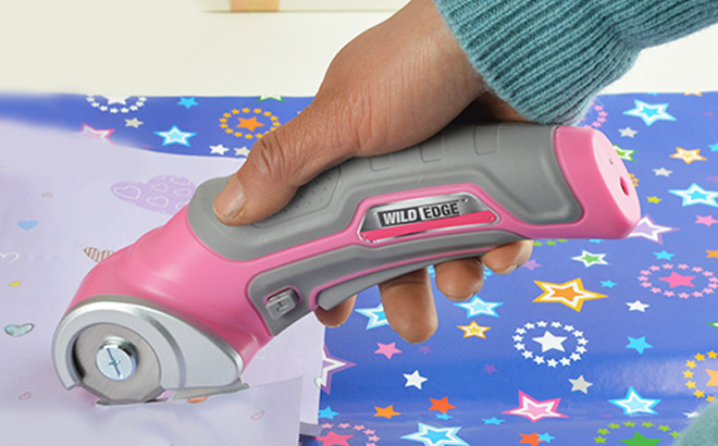 Pink Cordless Electric Scissors