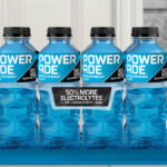 Powerade Mountain Berry Blast Bottles on the Table