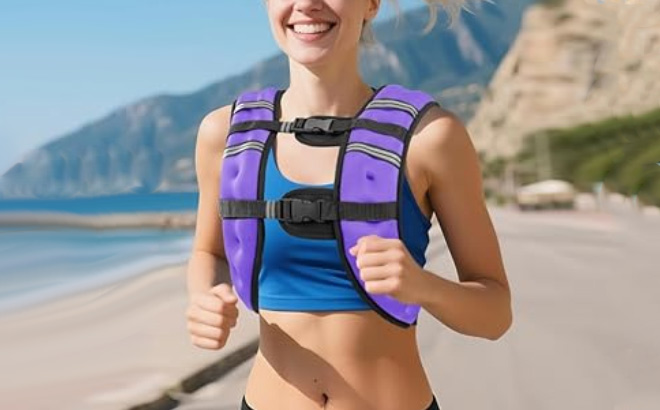 Prodigen Weighted Vest Purple in Use Prodigen Weighted Vest Purple in Use