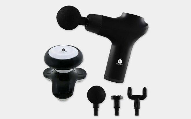 Pursonic Muscle Recovery Relaxation Power Duo on Light Gray Background Pursonic Muscle Recovery Relaxation Power Duo on Light Gray Background