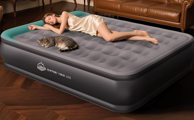 Queen Air Mattress on the Floor