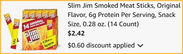 Slim Jim Smoked Meat Sticks at Checkout Slim Jim Smoked Meat Sticks at Checkout