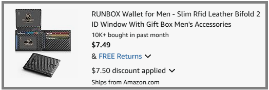Slim Money Leather Clip Wallet Checkout Page
