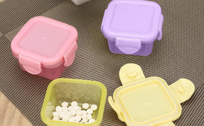 Small Snack Containers with Lids 3 Pack