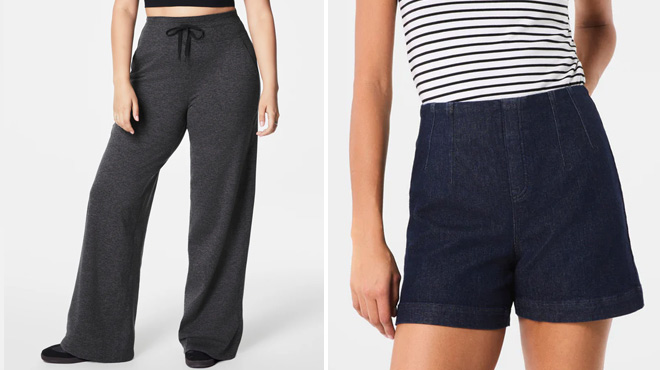 Spanx Wide Leg Pants and Zero Waistband Jean Shorts