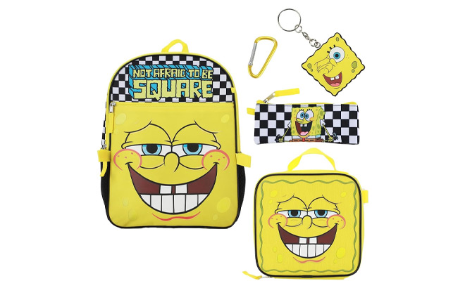 SpongeBob SquarePants 5 Piece Backpack Set