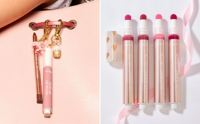 Tarte Maracuja Juicy Peptide Lip Gloss Liner Duo and Maracuja Juicy Plumping Lip Oil 4 piece Set