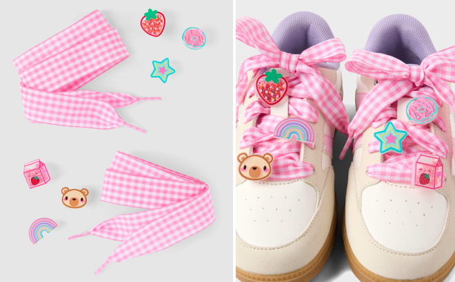 The Childrens Place Girls Shoelace Star Shoe Charm 7 Piece Set The Childrens Place Girls Shoelace Star Shoe Charm 7 Piece Set