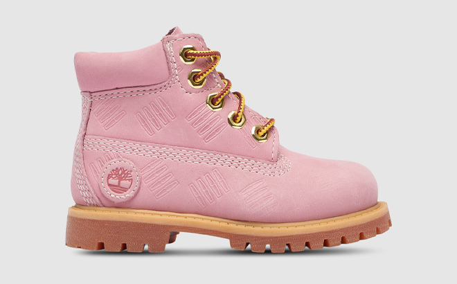 Timberland Kids Premium 6 Inch Waterproof Boot in Pink Color