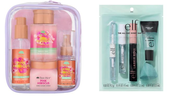 Tree Hut Hibiscus Everything Shower Gift Set 4 Piece set and e l f All Day Every Day Makeup Kit Tree Hut Hibiscus Everything Shower Gift Set 4 Piece set and e l f All Day Every Day Makeup Kit