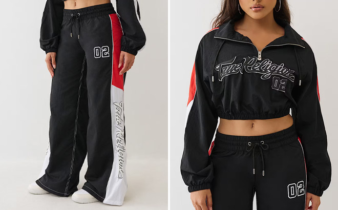 True Religion Colorblock Nylon Track Pants