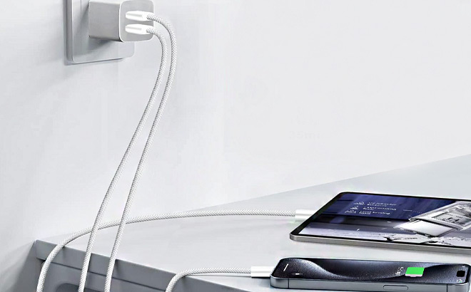 USB C Cable 2 Pack on a Table