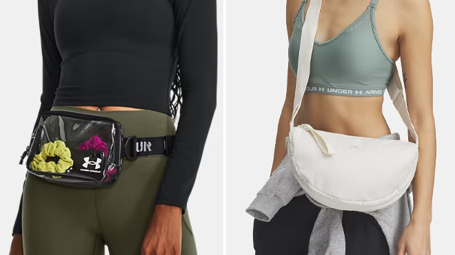 Under Armour Essential Clear Waist Bag Crossbody and Studio Luna Shoulder Bag