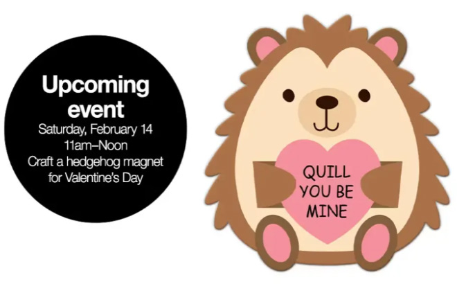 Valentines Hedgehog Magnet Valentines Hedgehog Magnet