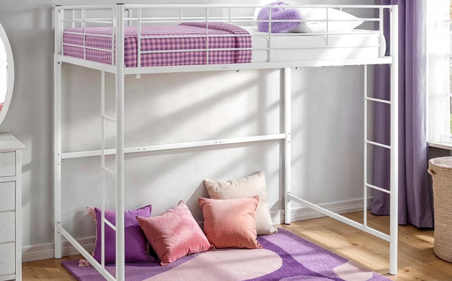 Walker Edison Full Size Premium Metal Loft Bed
