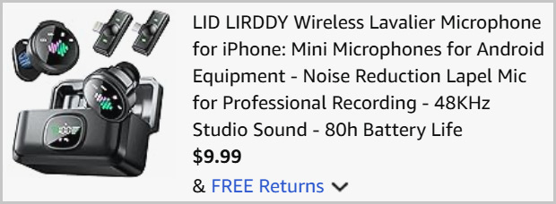 Wireless Lavalier Microphones at Checkout Wireless Lavalier Microphones at Checkout