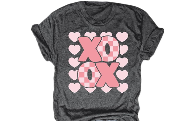 Womens Retro Candy Heart Graphic Tee Womens Retro Candy Heart Graphic Tee