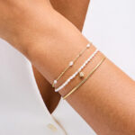 Zales Baroque Freshwater Cultured Pearl Station Bracelet in Sterling Silver