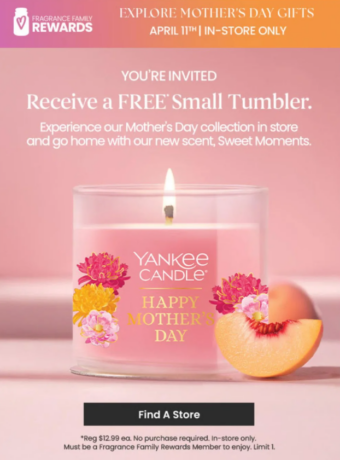 Yankee Candle Rewards Offer