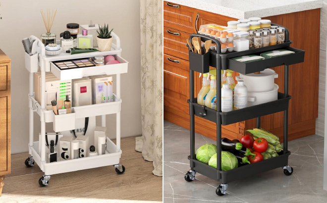 3 Tier Rolling Utility Cart