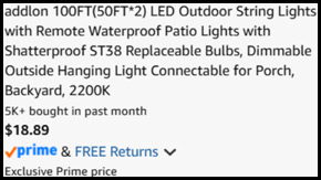 50 Foot Outdoor Solar String Lights with Remote 2 Pack Checkout