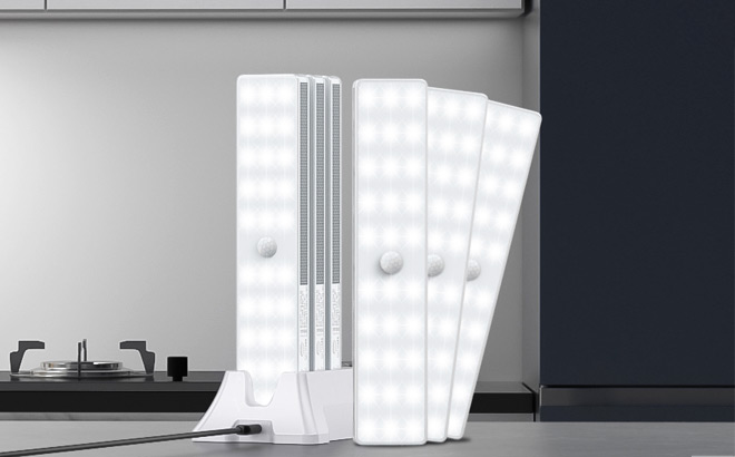 6 Piece LED Closet Light with Charging Station