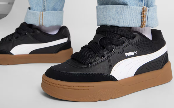 A Man Wearing Park Lifestyle SK8 Shoes