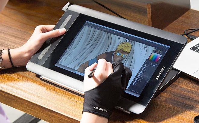 A Person Using an XPPen Drawing Tablet