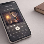 A Phone with Audiobook on the Background
