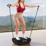 A Woman Using the SEDOZIK Vibration Plate Exercise Machine