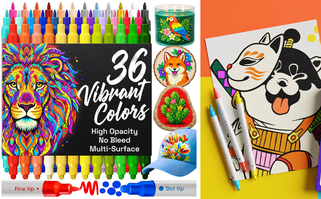 ARTISTRO 36 Count Acrylic Paint Markers