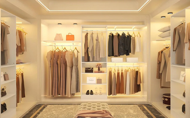 Aheaplus Closet System Starter Kit in the Room
