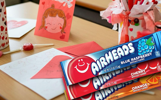 Airheads Valentines Mini Bars with Cards