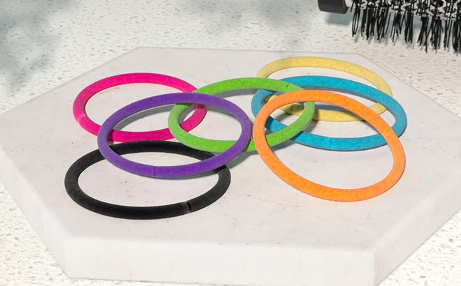 Amazon Basics No Damage Elastic Hair Ties Multicolored Amazon Basics No Damage Elastic Hair Ties Multicolored