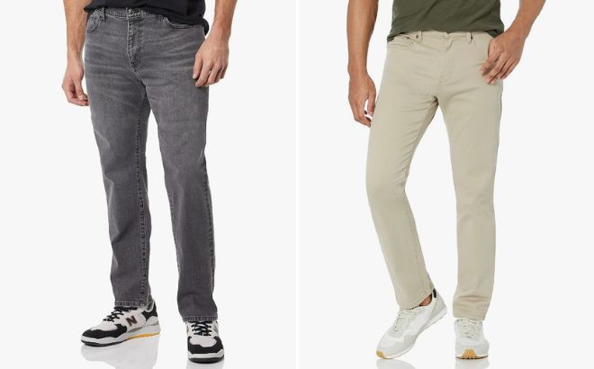 Amazon Essentials Mens Athletic fit Stretch Jeans in Two Colors Amazon Essentials Mens Athletic fit Stretch Jeans in Two Colors