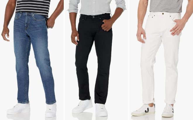 Amazon Essentials Mens Athletic fit Stretch Jeans Amazon Essentials Mens Athletic fit Stretch Jeans