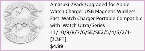 Apple Watch Charger 2 Pack at Checkout Apple Watch Charger 2 Pack at Checkout