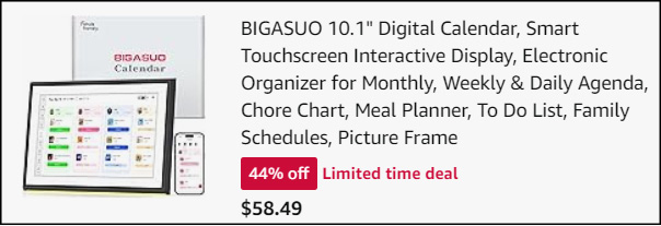 BIGASUO 10 1 Inch Digital Calendar Checkout BIGASUO 10 1 Inch Digital Calendar Checkout