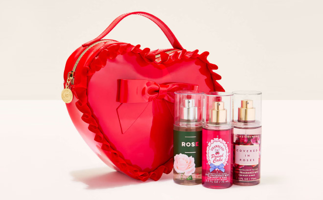 Bath Body Works V Day Bag Mini Mists Gift Set