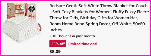 Bedsure Throw Blanket Checkout Screen